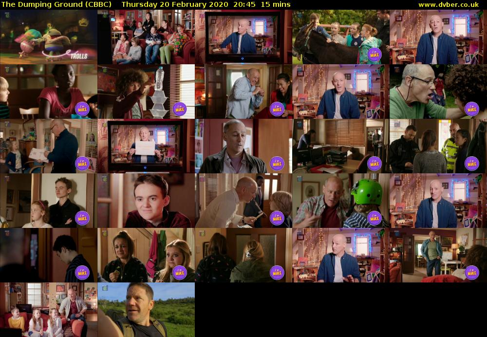 The Dumping Ground (CBBC) Thursday 20 February 2020 20:45 - 21:00