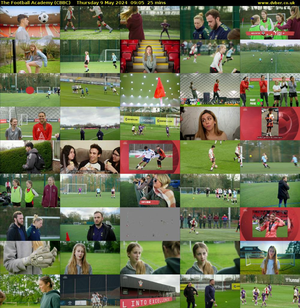 The Football Academy (CBBC) Thursday 9 May 2024 09:05 - 09:30