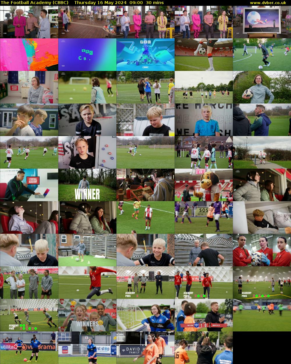 The Football Academy (CBBC) Thursday 16 May 2024 09:00 - 09:30