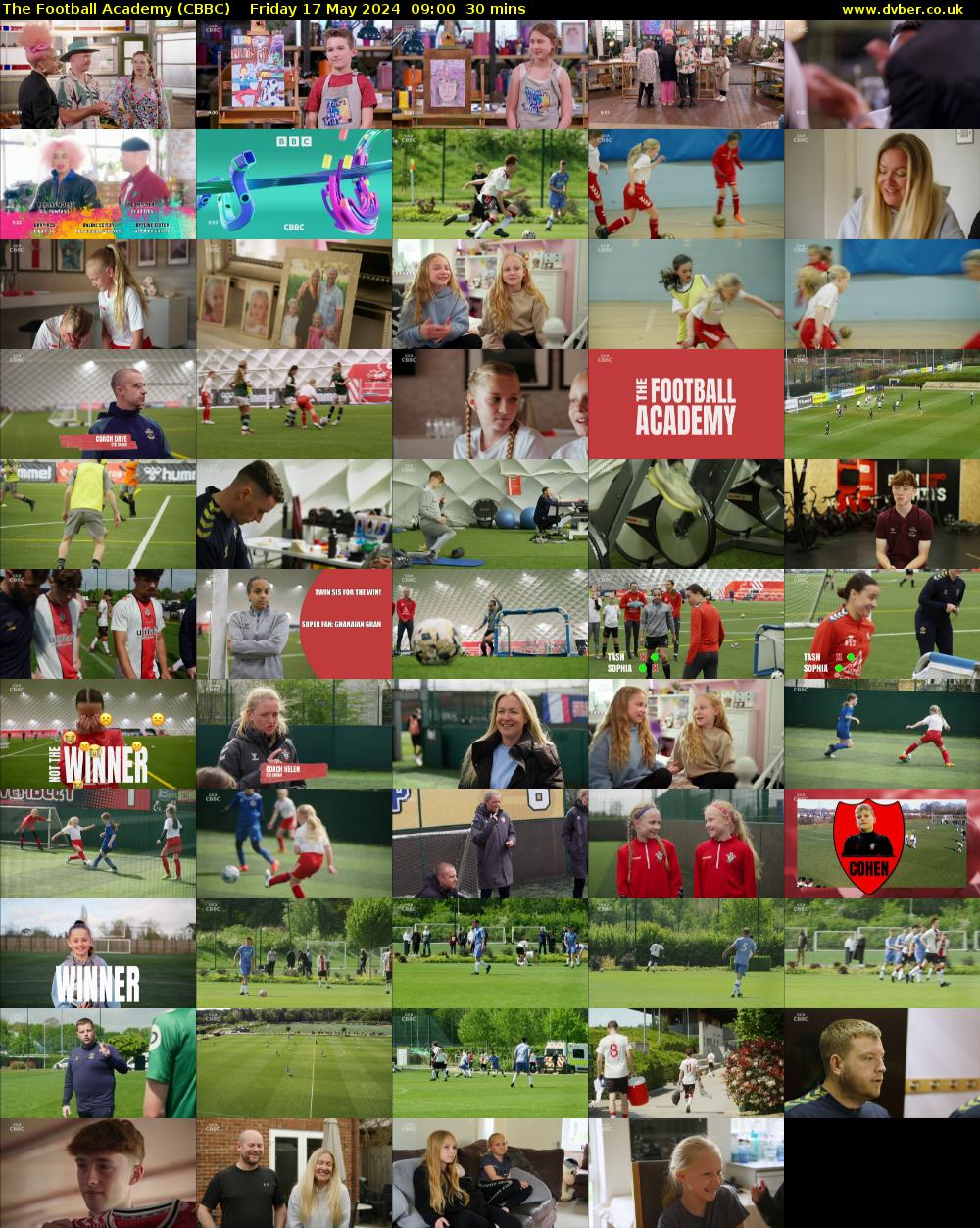 The Football Academy (CBBC) Friday 17 May 2024 09:00 - 09:30
