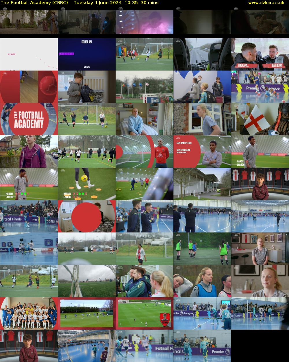 The Football Academy (CBBC) Tuesday 4 June 2024 10:35 - 11:05