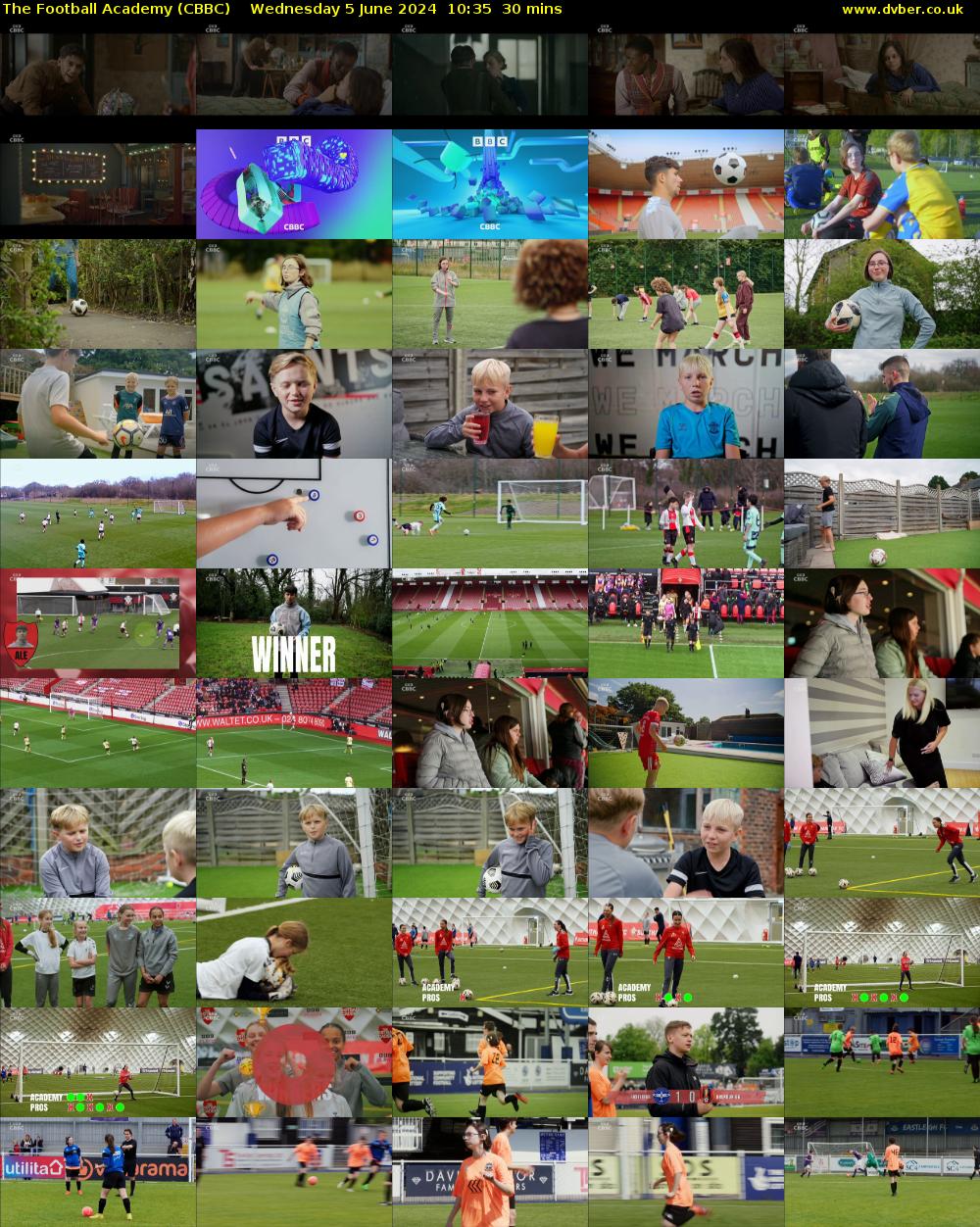 The Football Academy (CBBC) Wednesday 5 June 2024 10:35 - 11:05
