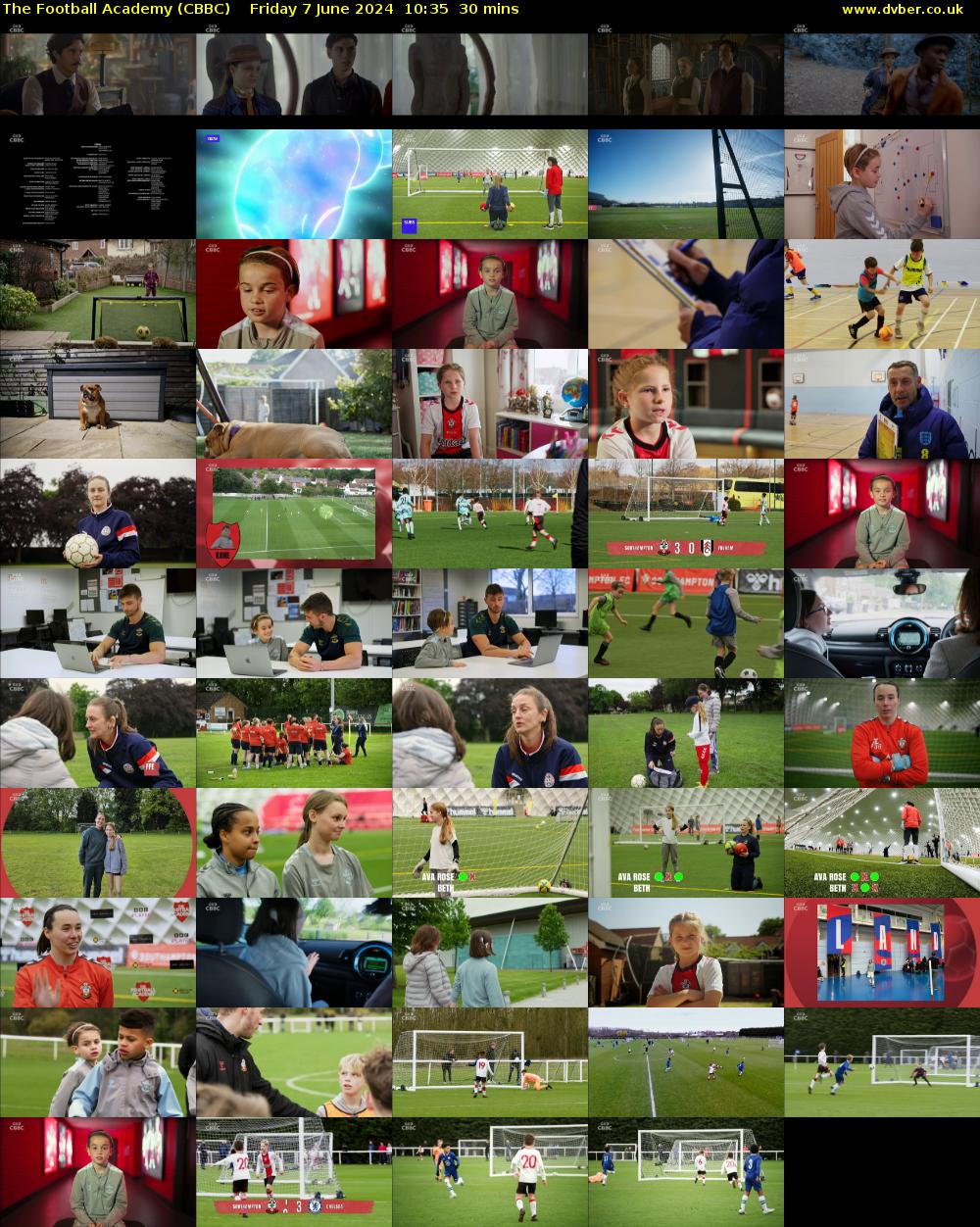 The Football Academy (CBBC) Friday 7 June 2024 10:35 - 11:05