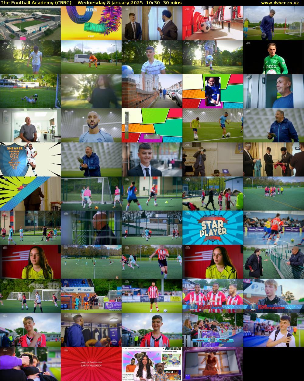 The Football Academy (CBBC) Wednesday 8 January 2025 10:30 - 11:00