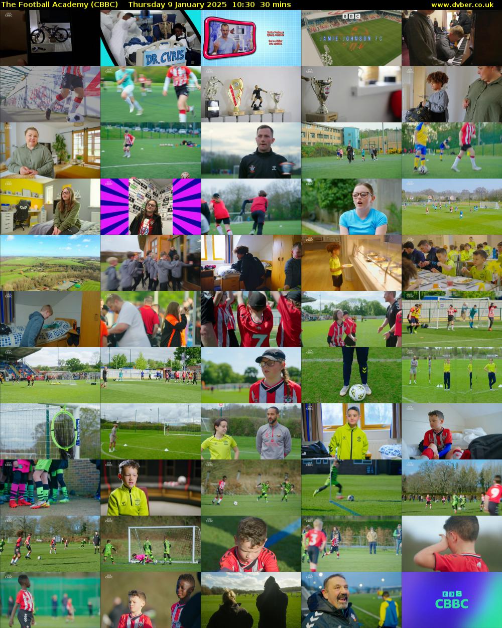 The Football Academy (CBBC) Thursday 9 January 2025 10:30 - 11:00