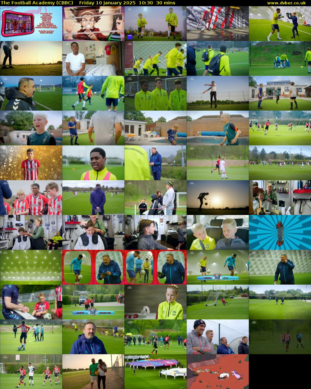 The Football Academy (CBBC) Friday 10 January 2025 10:30 - 11:00