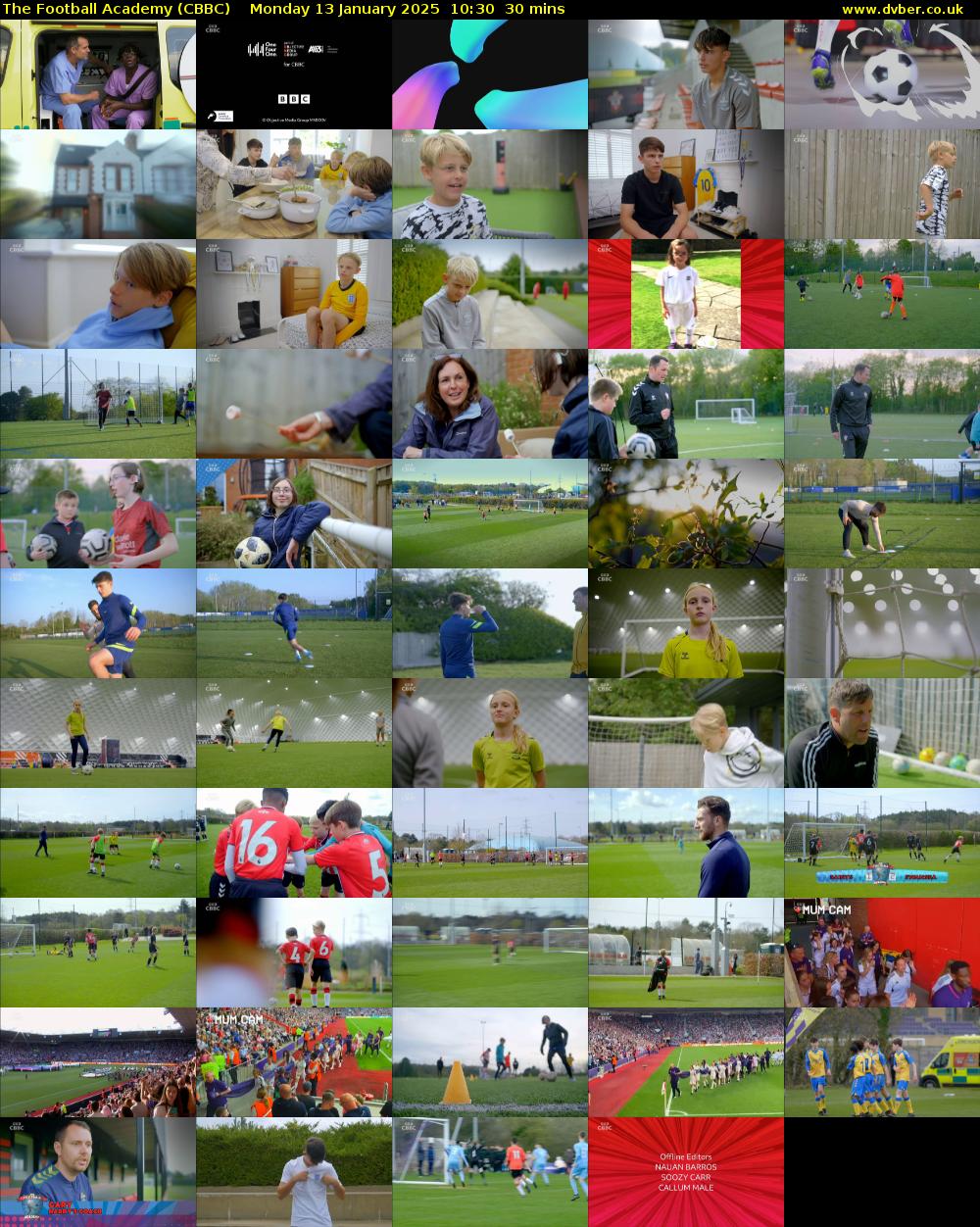 The Football Academy (CBBC) Monday 13 January 2025 10:30 - 11:00