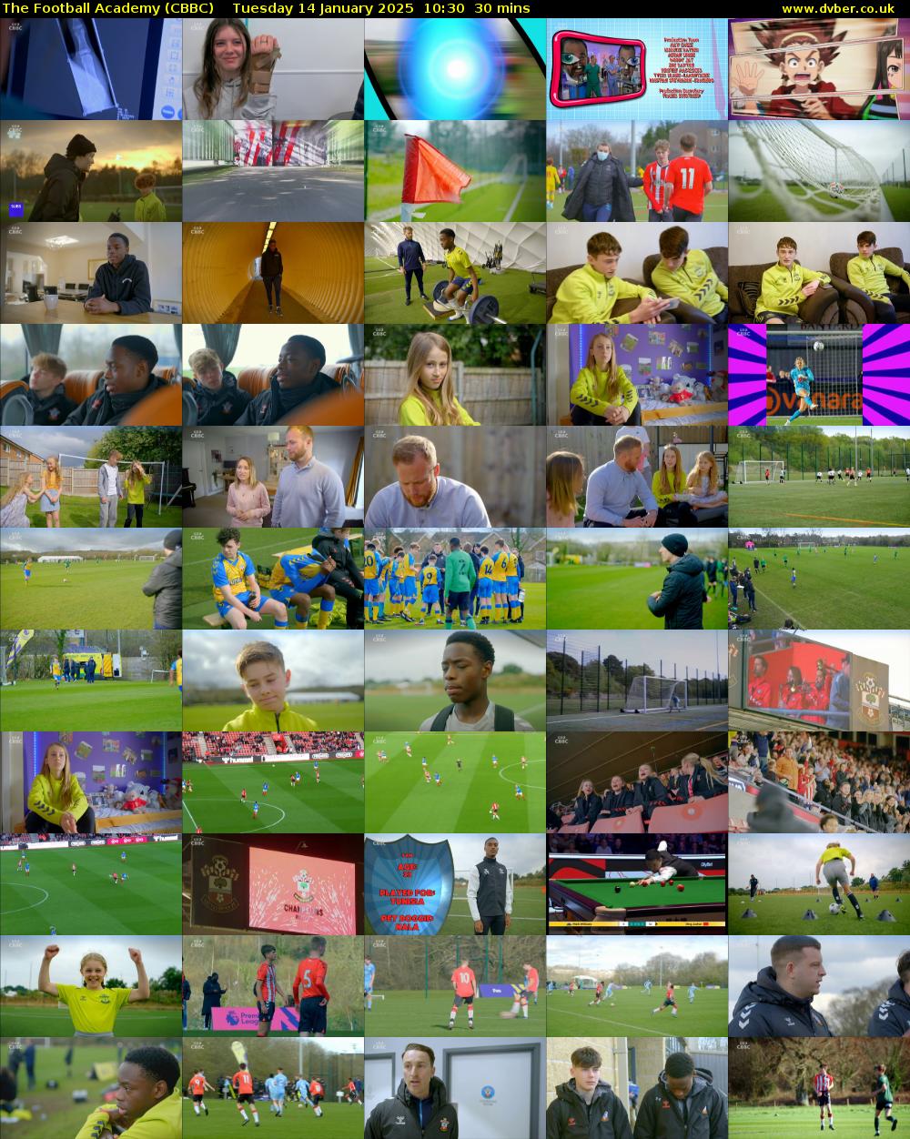 The Football Academy (CBBC) Tuesday 14 January 2025 10:30 - 11:00
