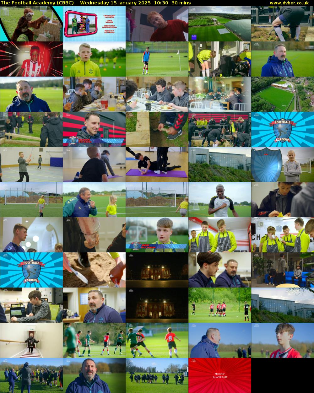 The Football Academy (CBBC) Wednesday 15 January 2025 10:30 - 11:00