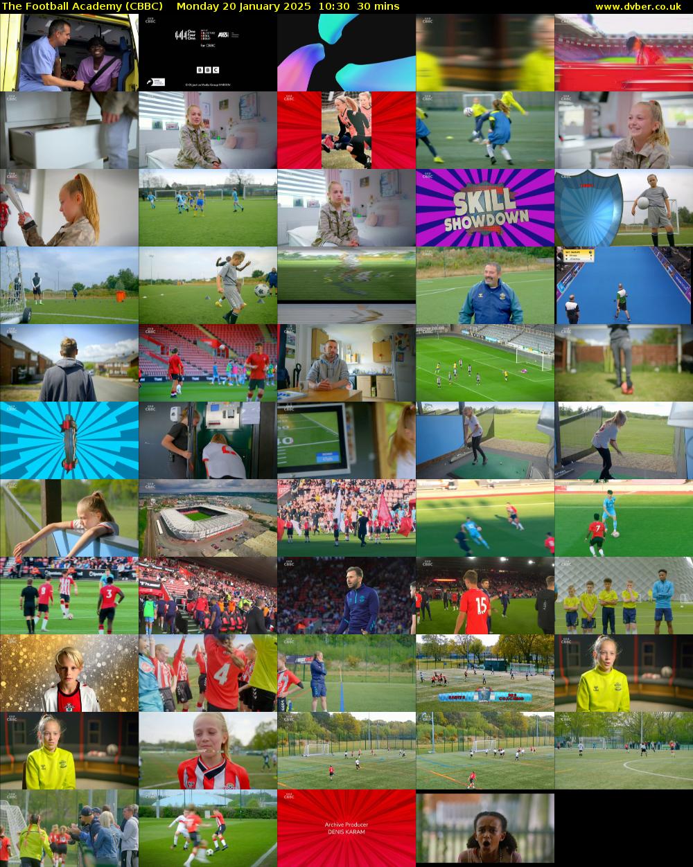 The Football Academy (CBBC) Monday 20 January 2025 10:30 - 11:00