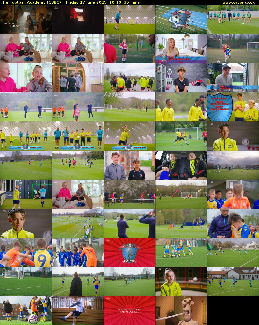 The Football Academy (CBBC) Friday 27 June 2025 10:10 - 10:40