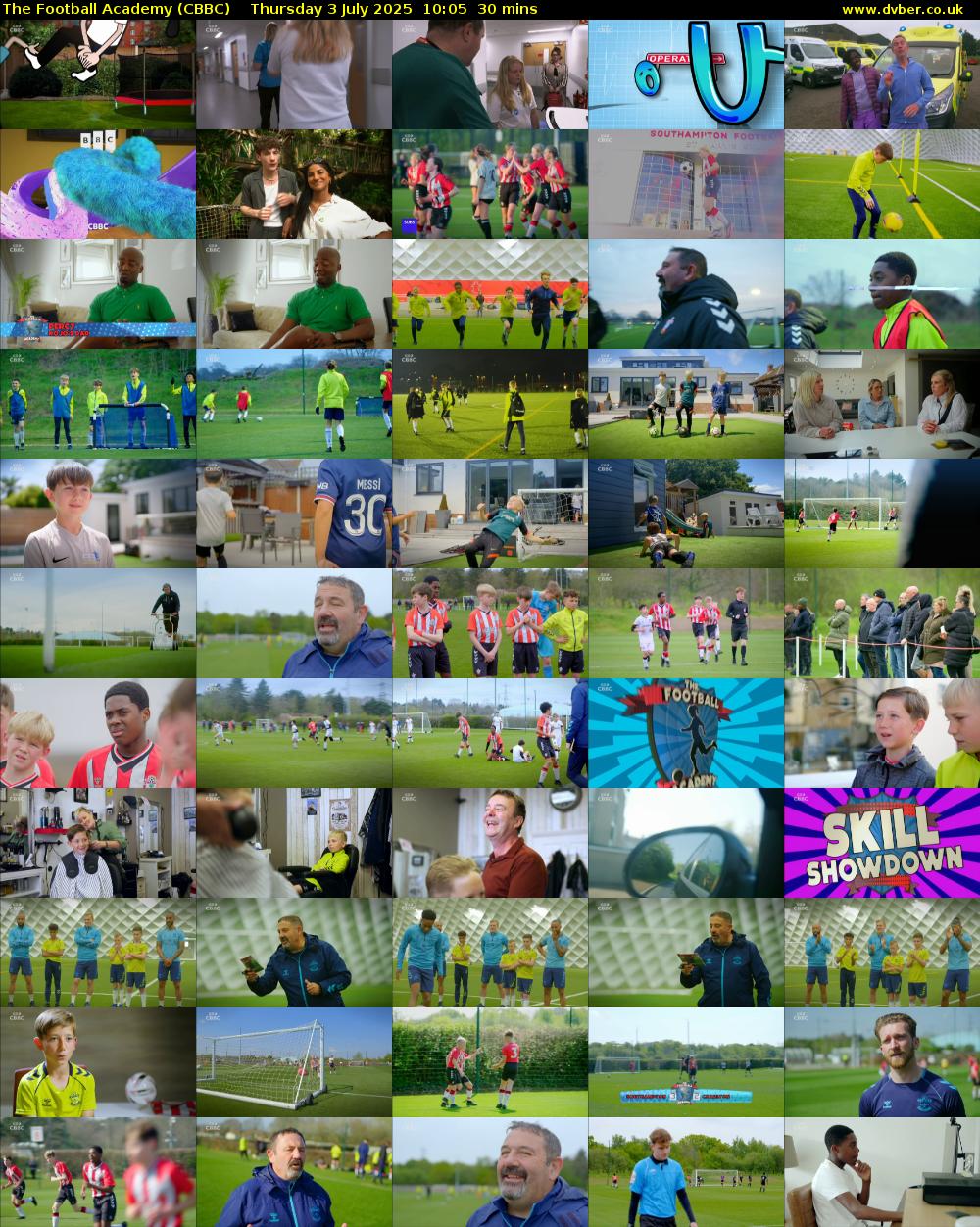 The Football Academy (CBBC) Thursday 3 July 2025 10:05 - 10:35