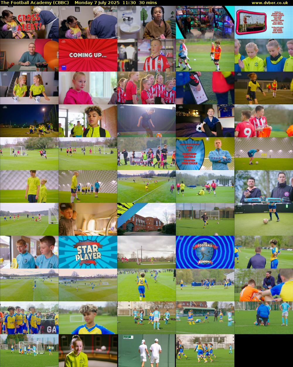The Football Academy (CBBC) Monday 7 July 2025 11:30 - 12:00