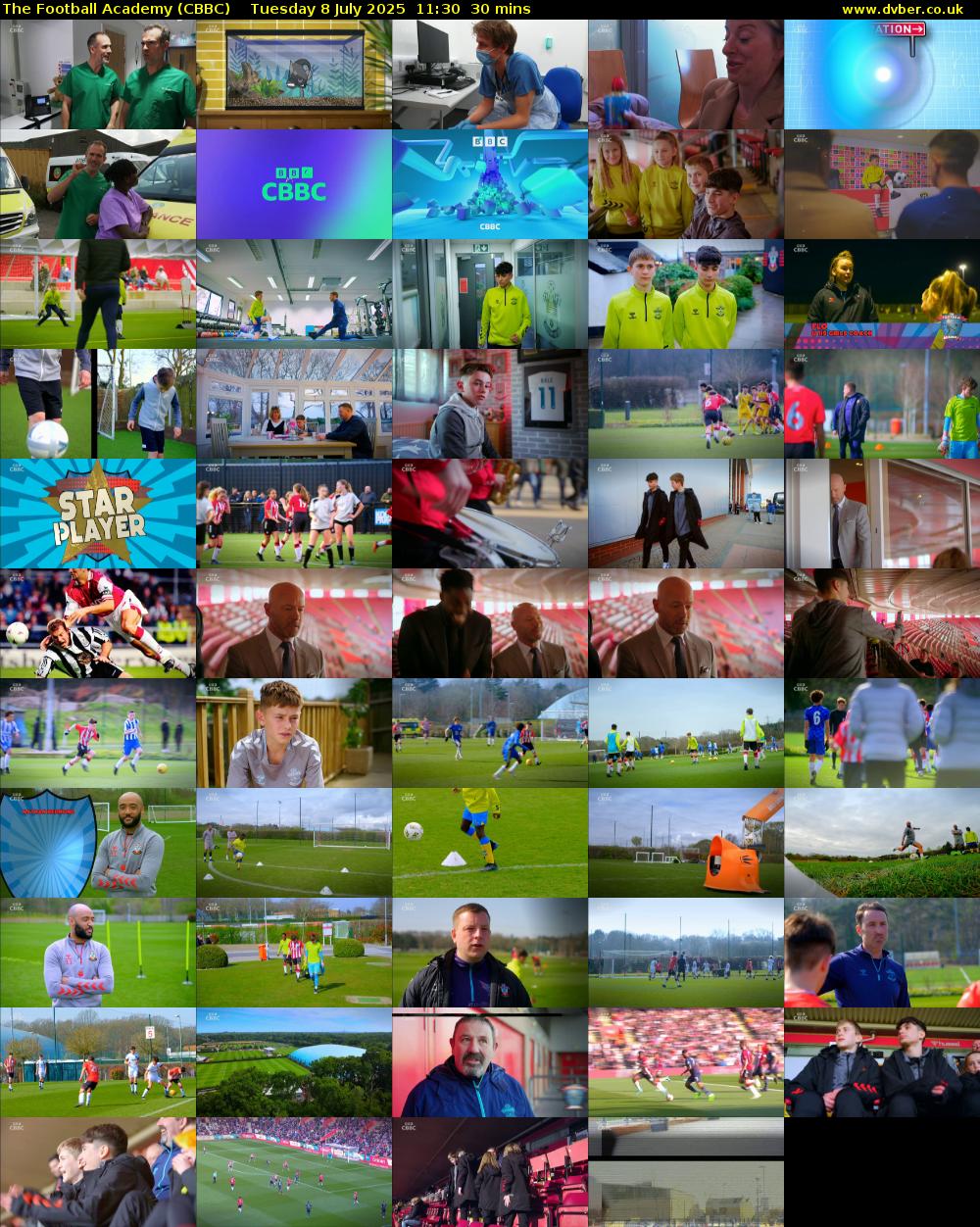 The Football Academy (CBBC) Tuesday 8 July 2025 11:30 - 12:00