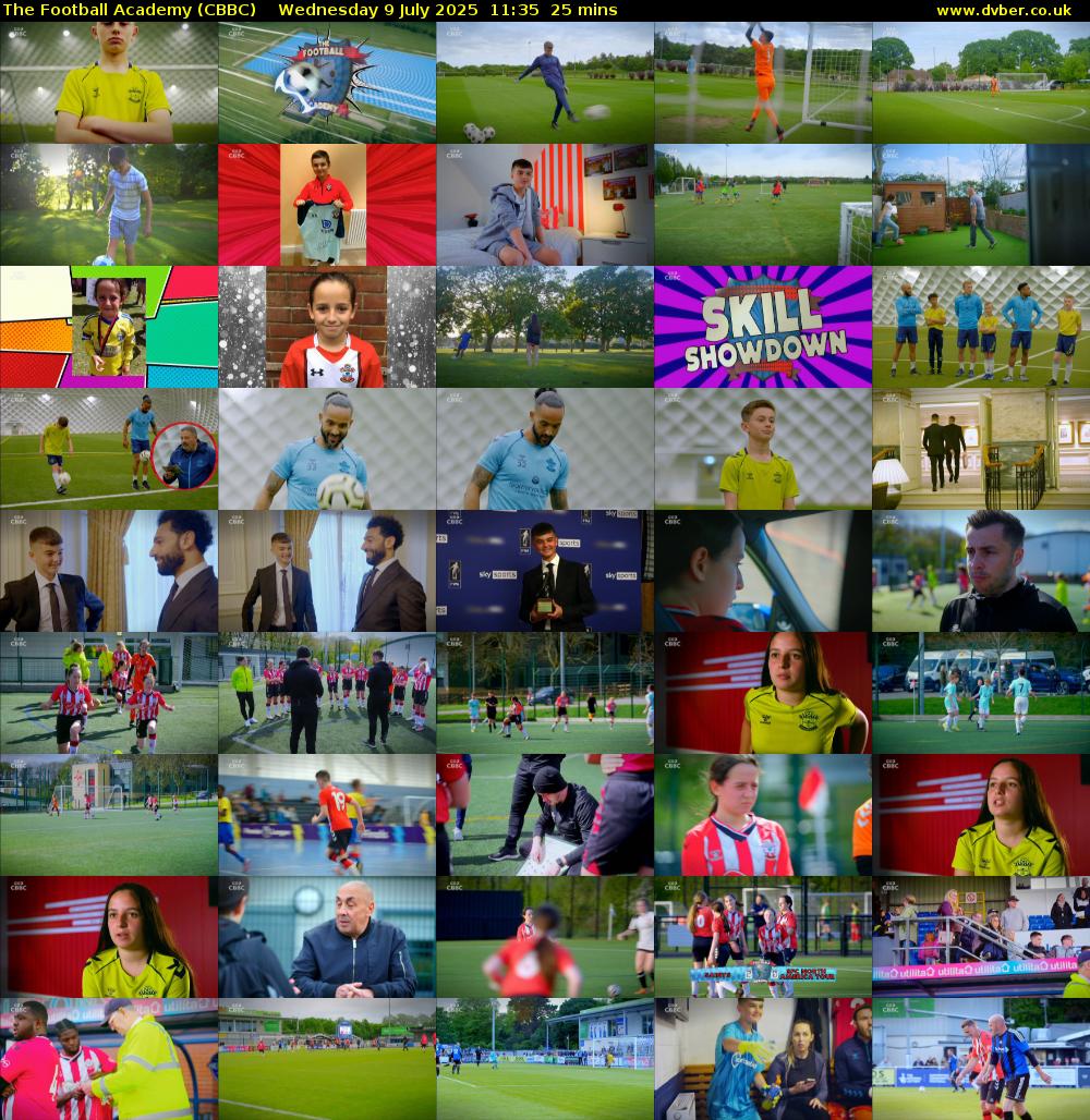 The Football Academy (CBBC) Wednesday 9 July 2025 11:35 - 12:00