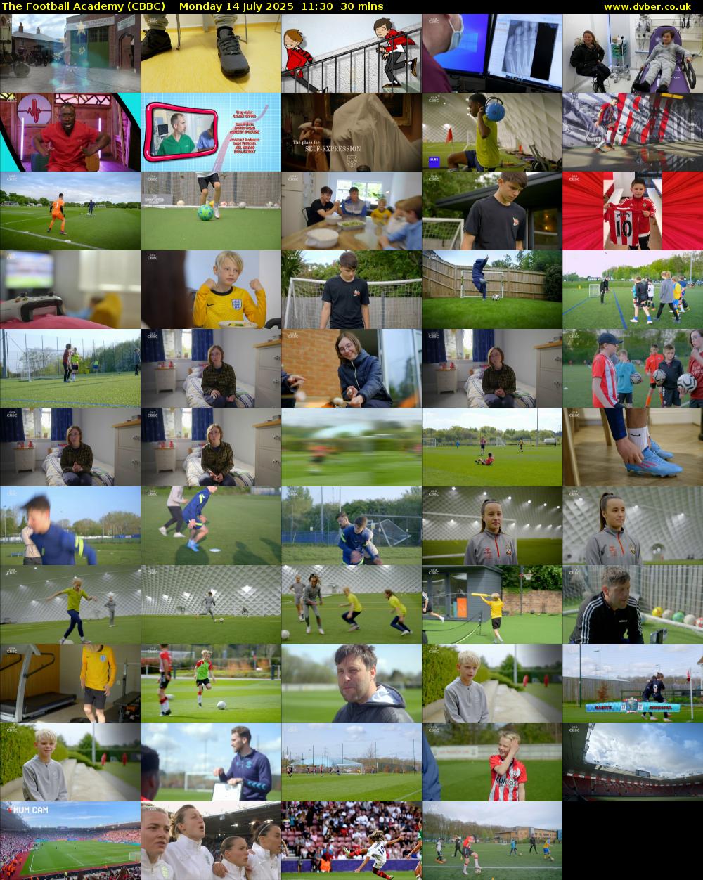 The Football Academy (CBBC) Monday 14 July 2025 11:30 - 12:00