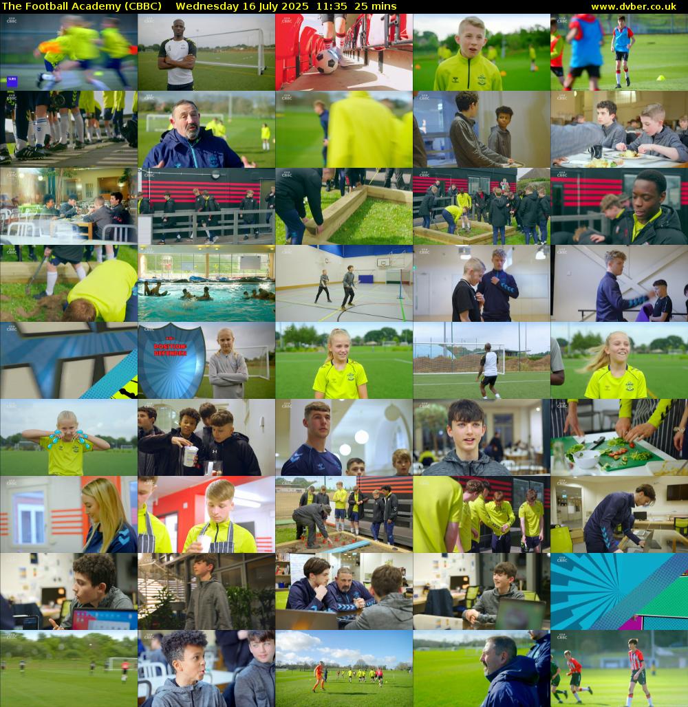The Football Academy (CBBC) Wednesday 16 July 2025 11:35 - 12:00