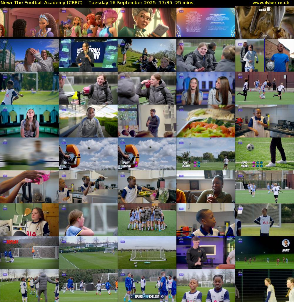 The Football Academy (CBBC) Tuesday 16 September 2025 17:35 - 18:00
