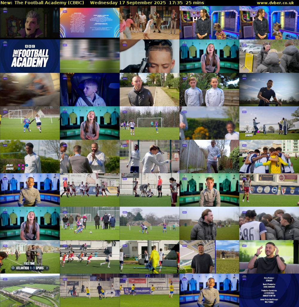 The Football Academy (CBBC) Wednesday 17 September 2025 17:35 - 18:00