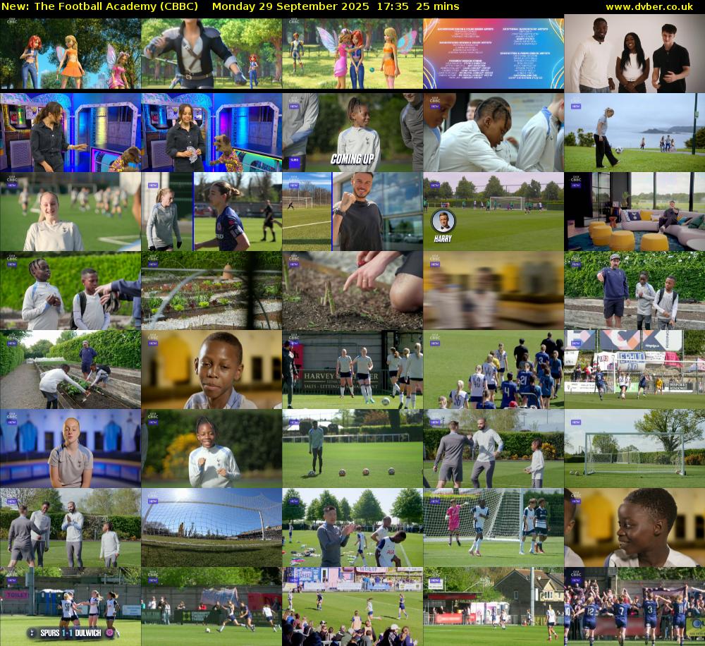 The Football Academy (CBBC) Monday 29 September 2025 17:35 - 18:00