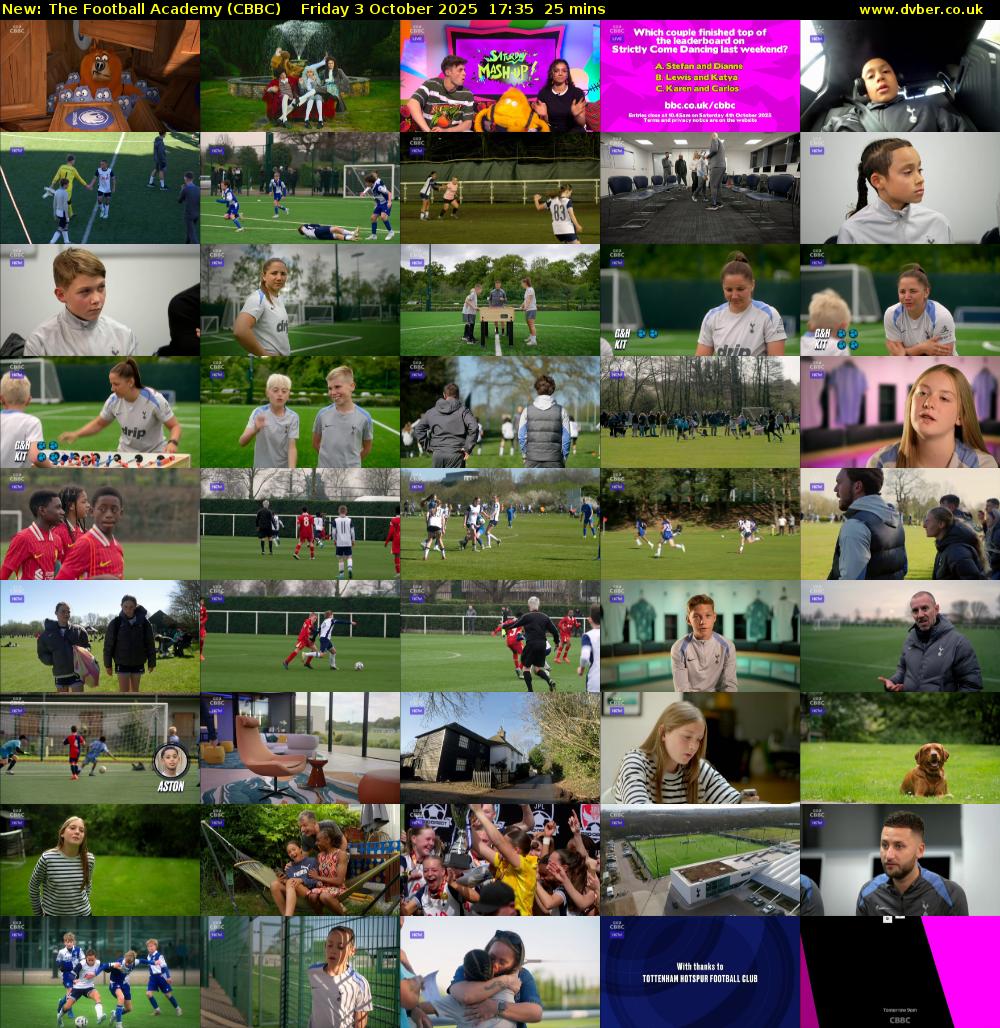 The Football Academy (CBBC) Friday 3 October 2025 17:35 - 18:00