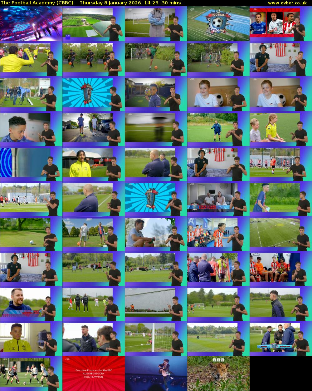 The Football Academy (CBBC) Thursday 8 January 2026 14:25 - 14:55