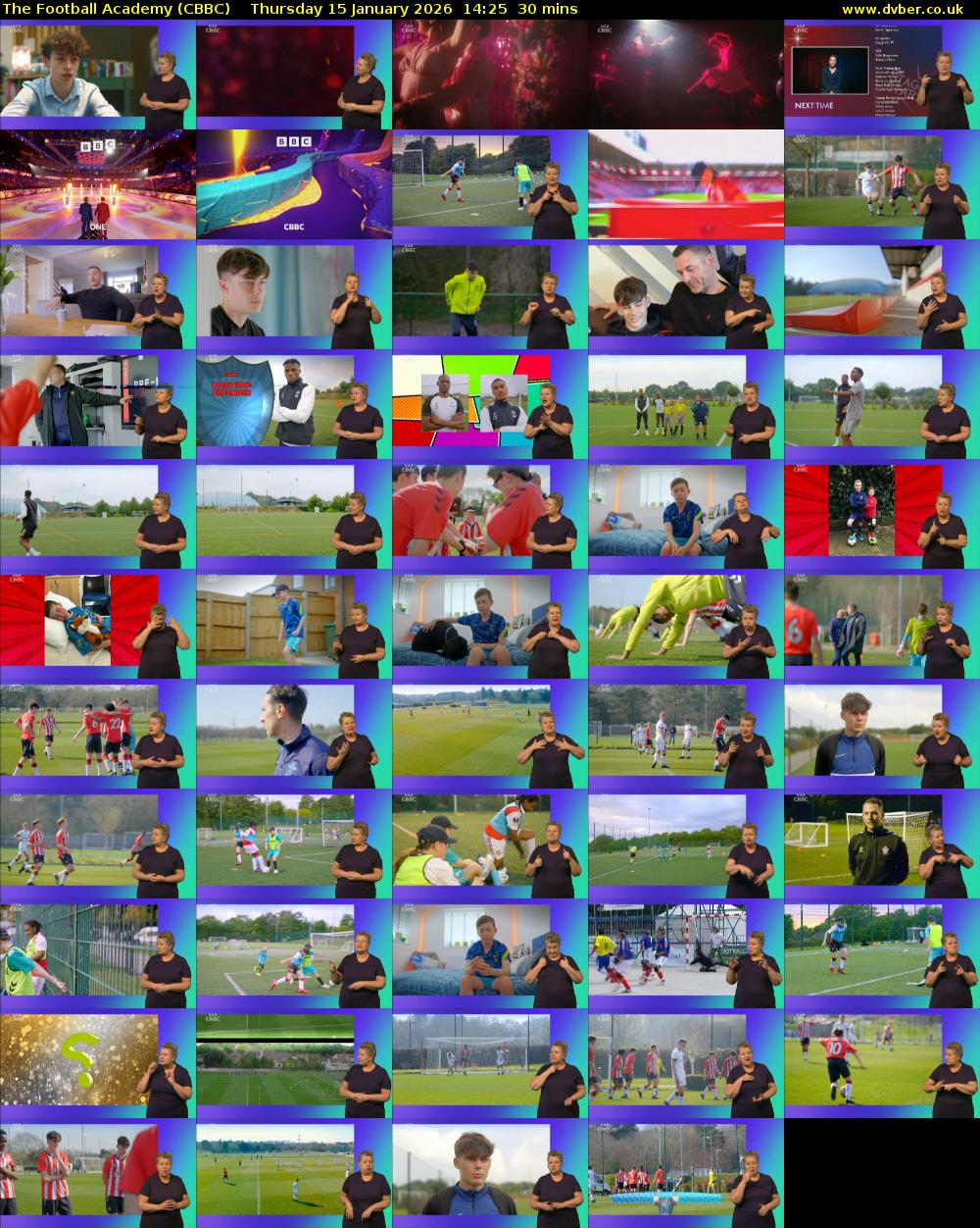 The Football Academy (CBBC) Thursday 15 January 2026 14:25 - 14:55