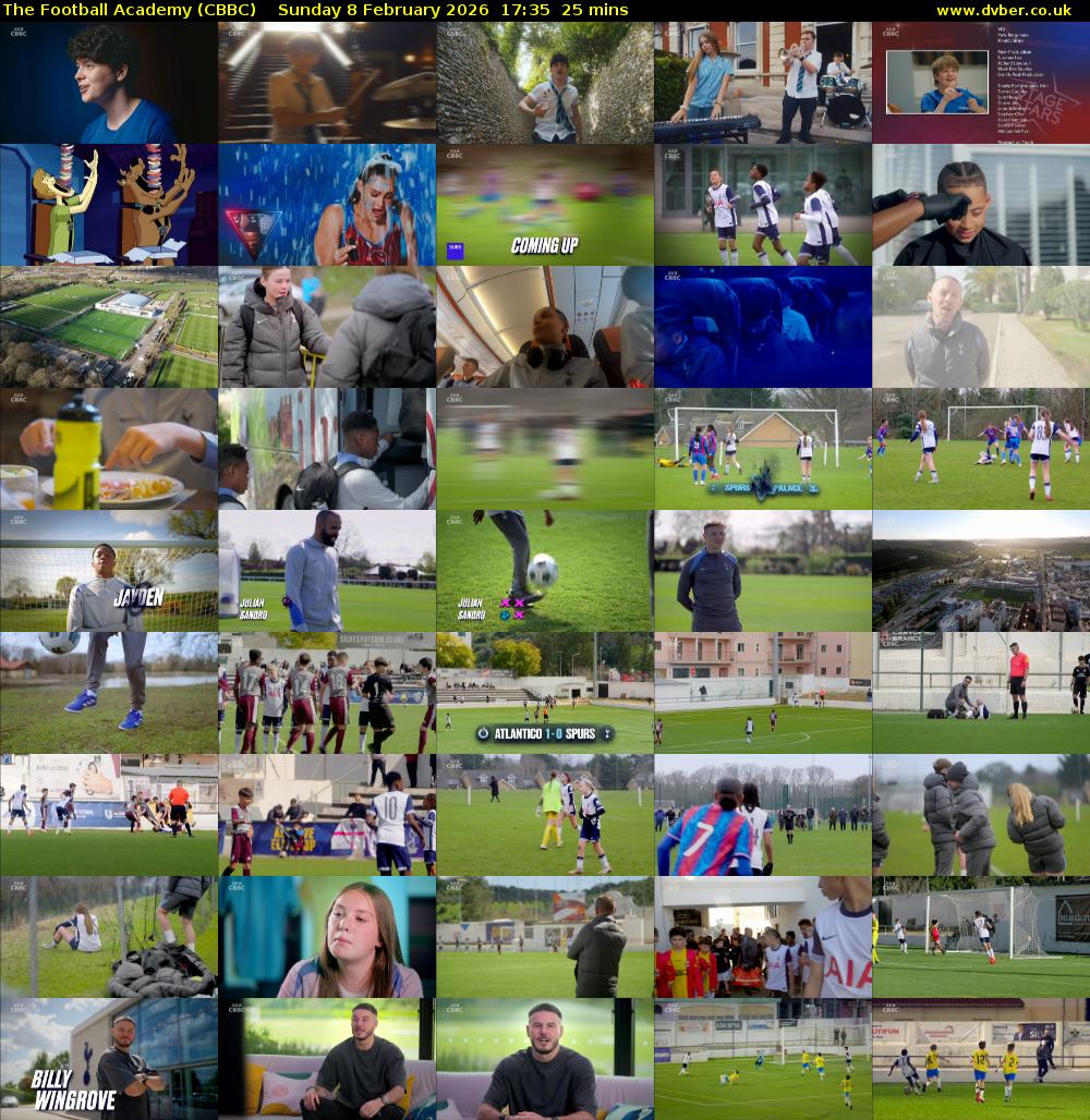 The Football Academy (CBBC) Sunday 8 February 2026 17:35 - 18:00