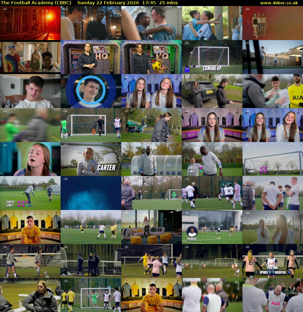 The Football Academy (CBBC) Sunday 22 February 2026 17:45 - 18:10