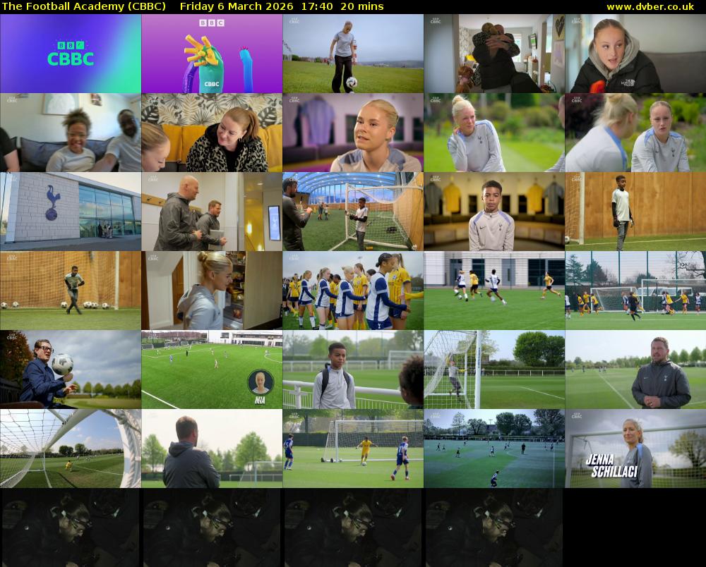 The Football Academy (CBBC) Friday 6 March 2026 17:40 - 18:00