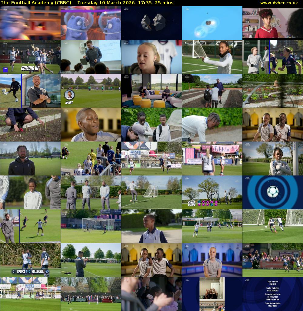 The Football Academy (CBBC) Tuesday 10 March 2026 17:35 - 18:00