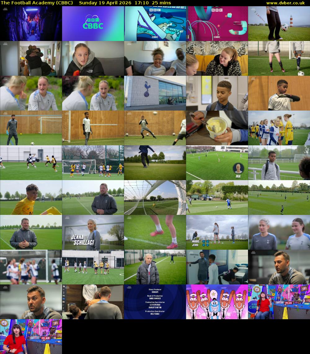 The Football Academy (CBBC) Sunday 19 April 2026 17:10 - 17:35