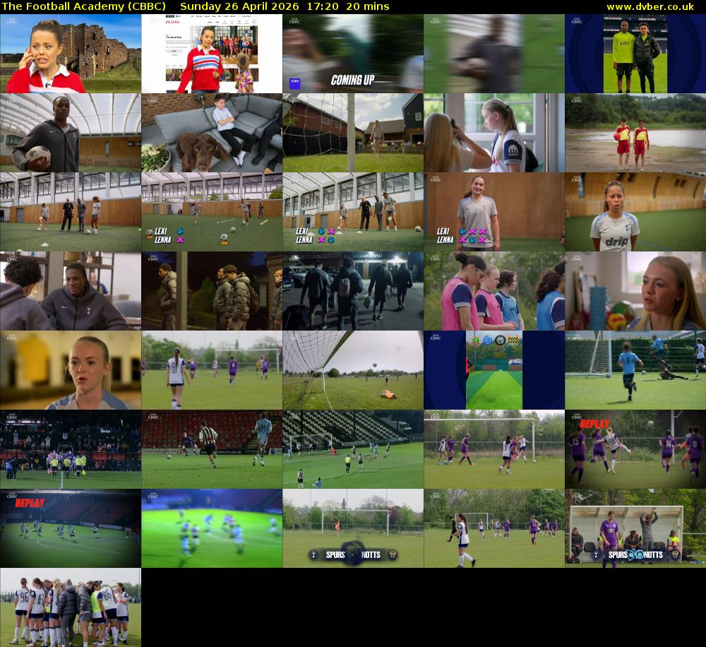 The Football Academy (CBBC) Sunday 26 April 2026 17:20 - 17:40