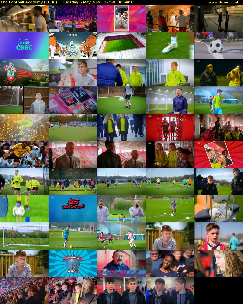 The Football Academy (CBBC) Tuesday 5 May 2026 12:50 - 13:20