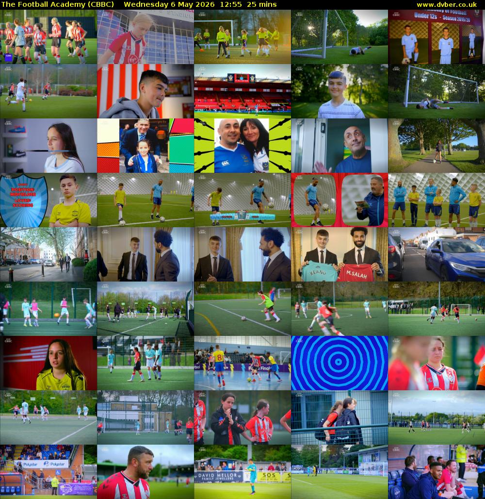The Football Academy (CBBC) Wednesday 6 May 2026 12:55 - 13:20