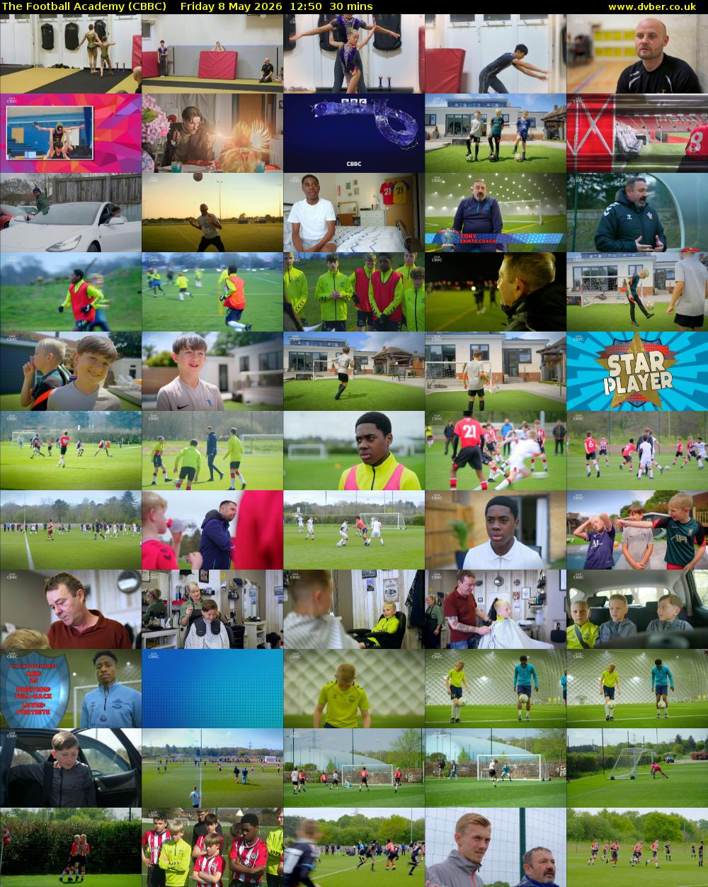 The Football Academy (CBBC) Friday 8 May 2026 12:50 - 13:20