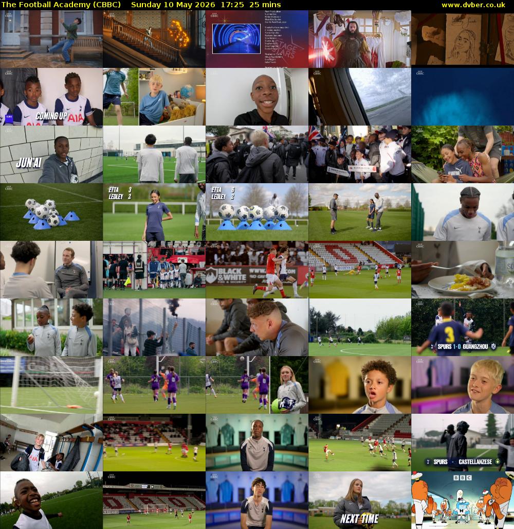 The Football Academy (CBBC) Sunday 10 May 2026 17:25 - 17:50