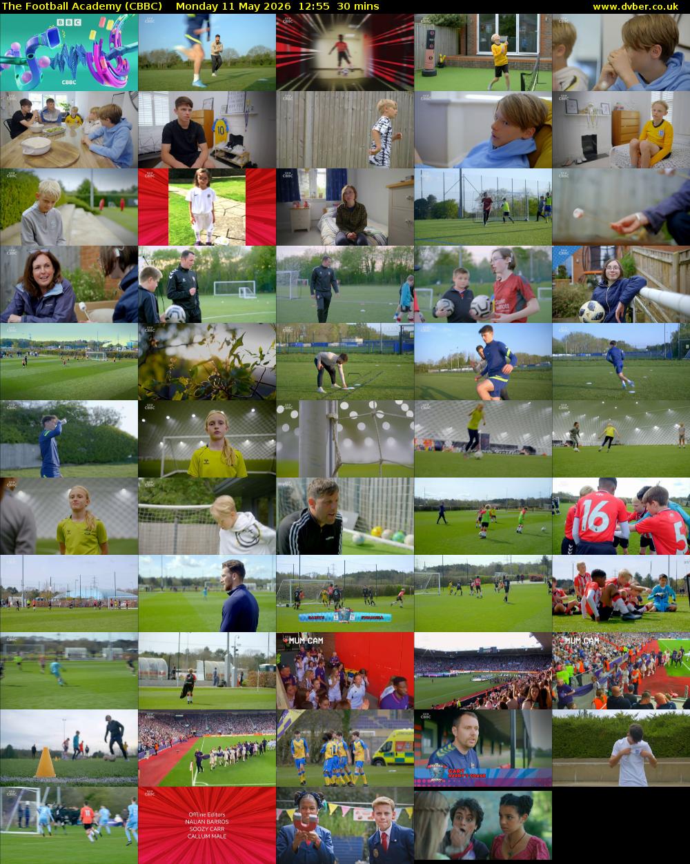 The Football Academy (CBBC) Monday 11 May 2026 12:55 - 13:25
