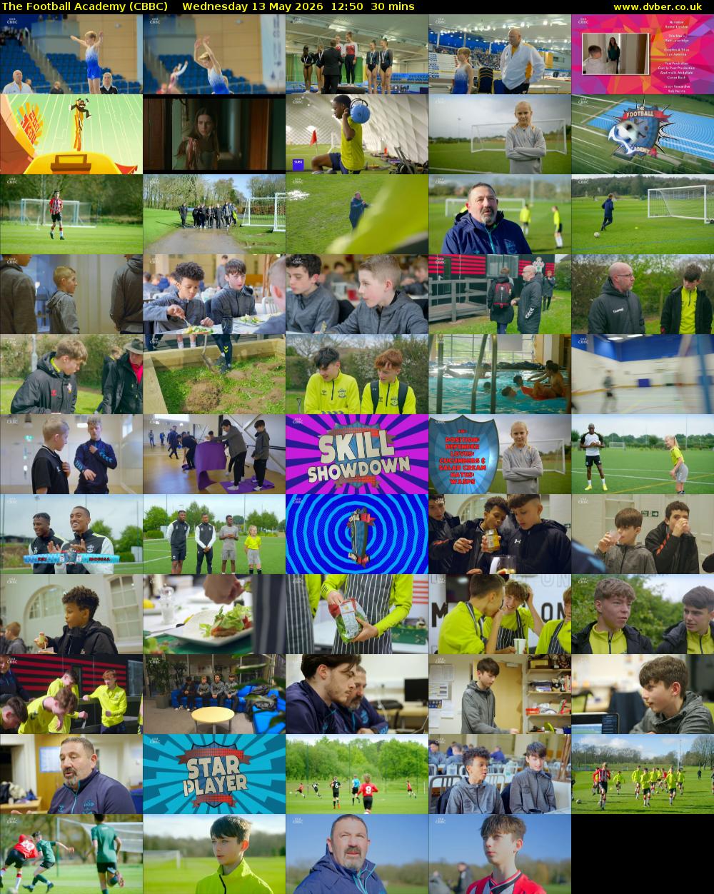 The Football Academy (CBBC) Wednesday 13 May 2026 12:50 - 13:20