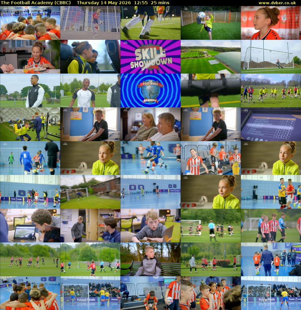 The Football Academy (CBBC) Thursday 14 May 2026 12:55 - 13:20