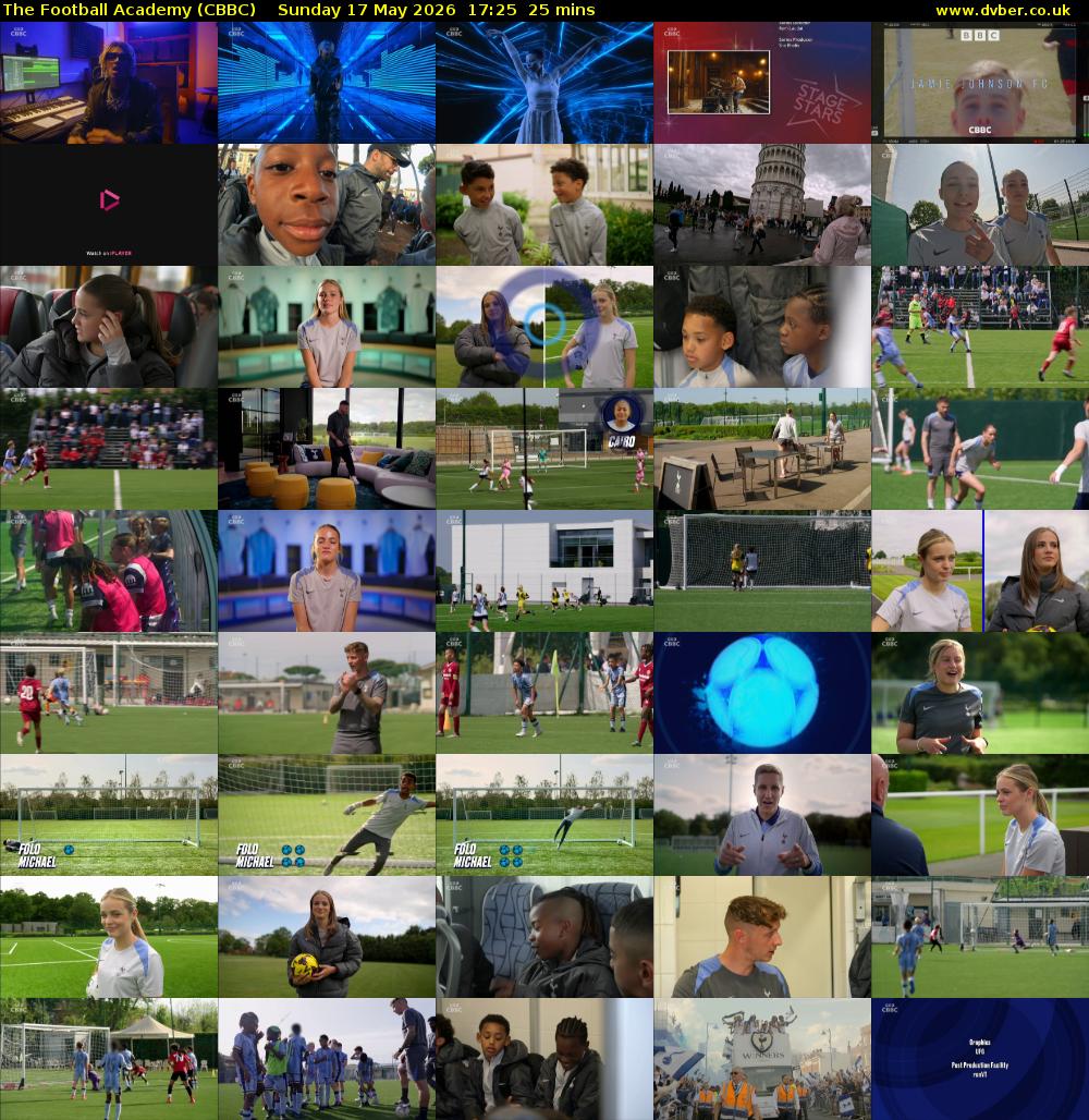 The Football Academy (CBBC) Sunday 17 May 2026 17:25 - 17:50