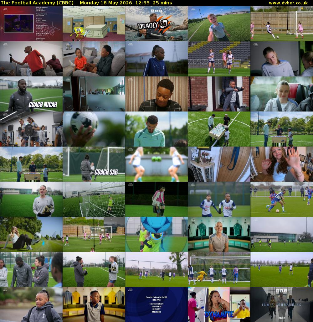 The Football Academy (CBBC) Monday 18 May 2026 12:55 - 13:20