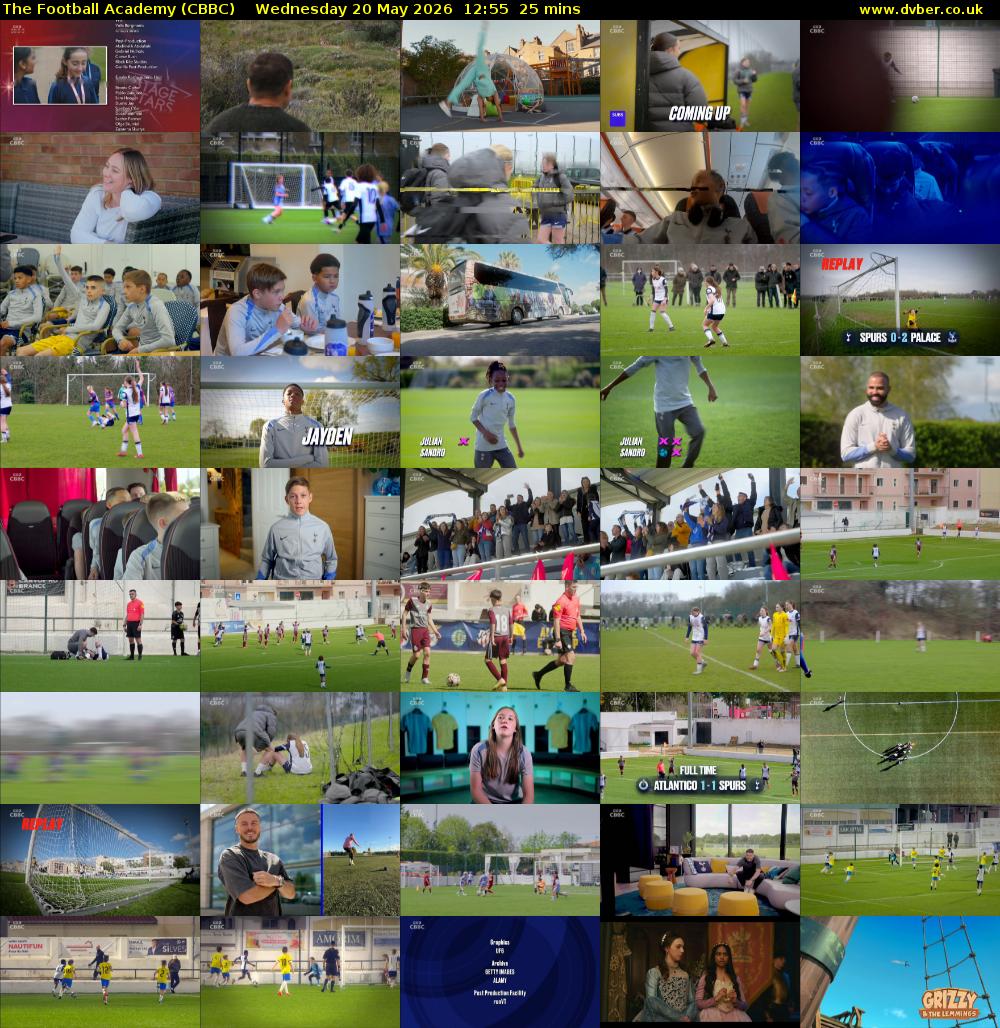The Football Academy (CBBC) Wednesday 20 May 2026 12:55 - 13:20