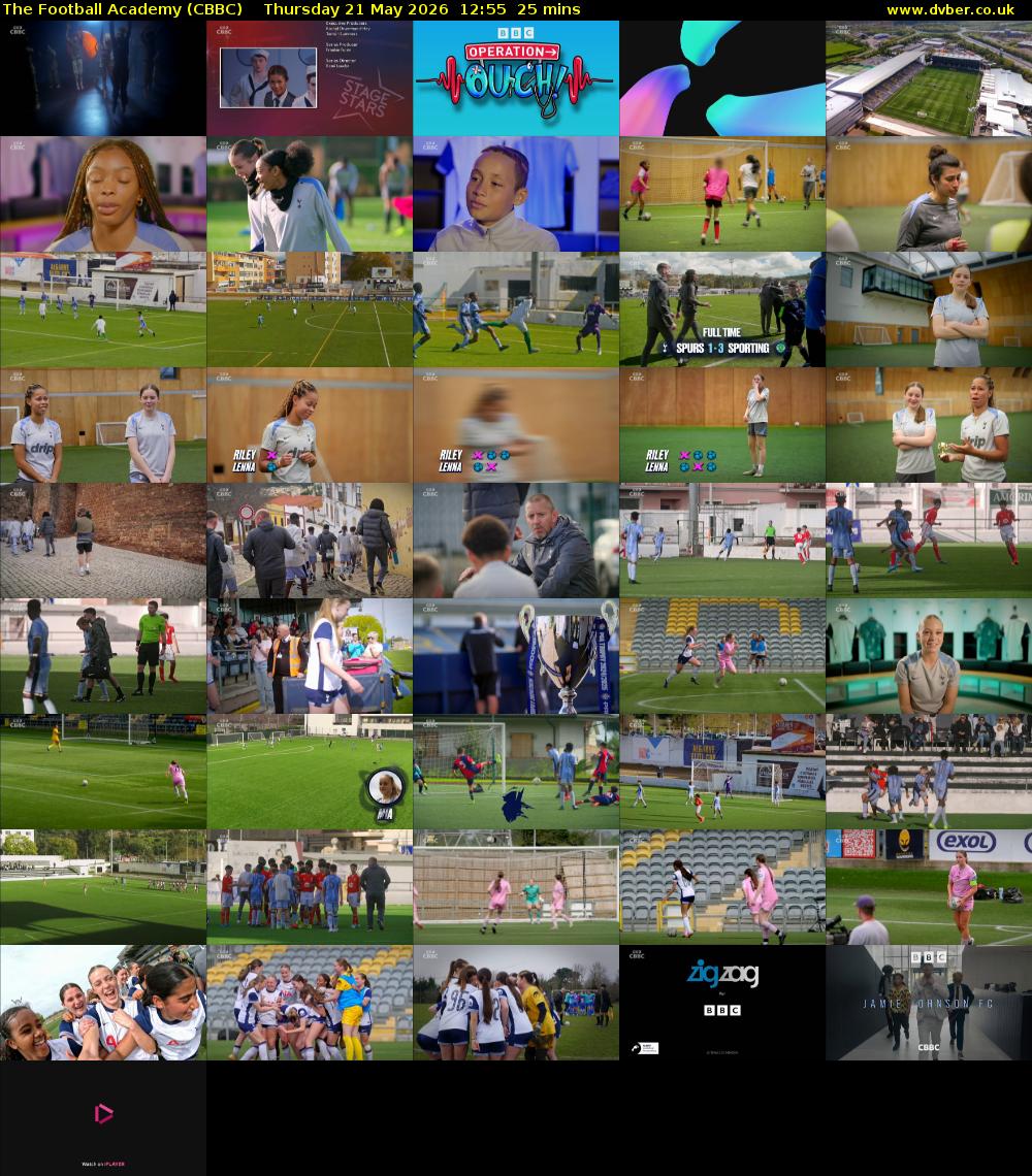 The Football Academy (CBBC) Thursday 21 May 2026 12:55 - 13:20