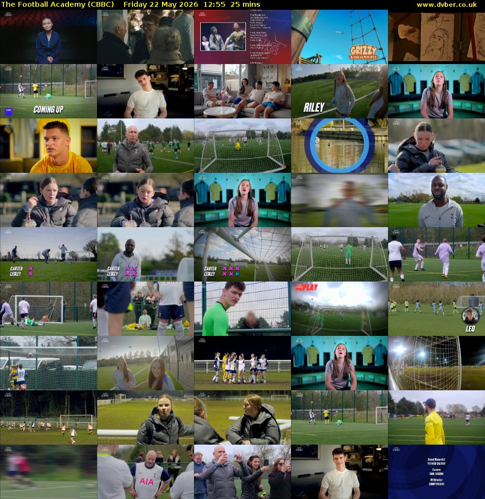 The Football Academy (CBBC) Friday 22 May 2026 12:55 - 13:20