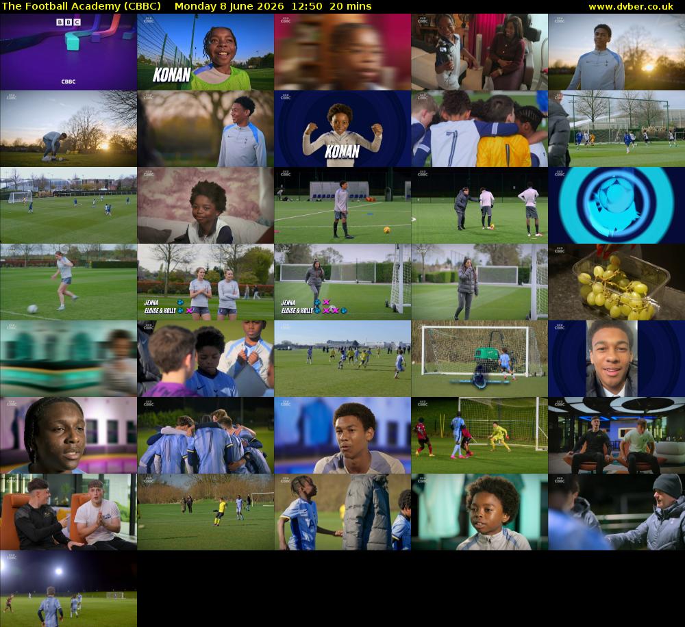 The Football Academy (CBBC) Monday 8 June 2026 12:50 - 13:10