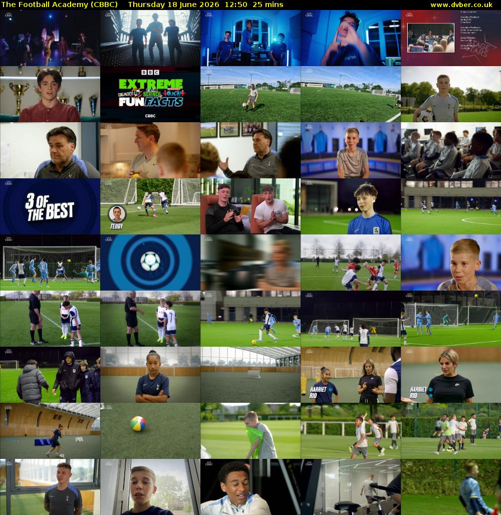 The Football Academy (CBBC) Thursday 18 June 2026 12:50 - 13:15