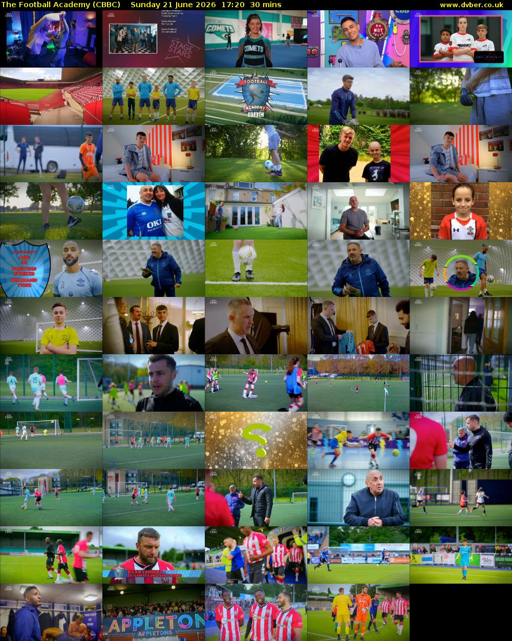 The Football Academy (CBBC) Sunday 21 June 2026 17:20 - 17:50