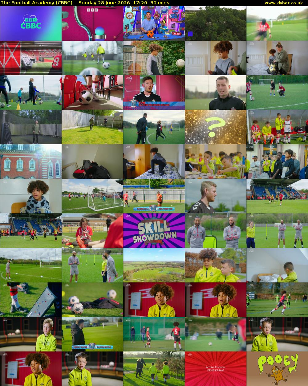 The Football Academy (CBBC) Sunday 28 June 2026 17:20 - 17:50