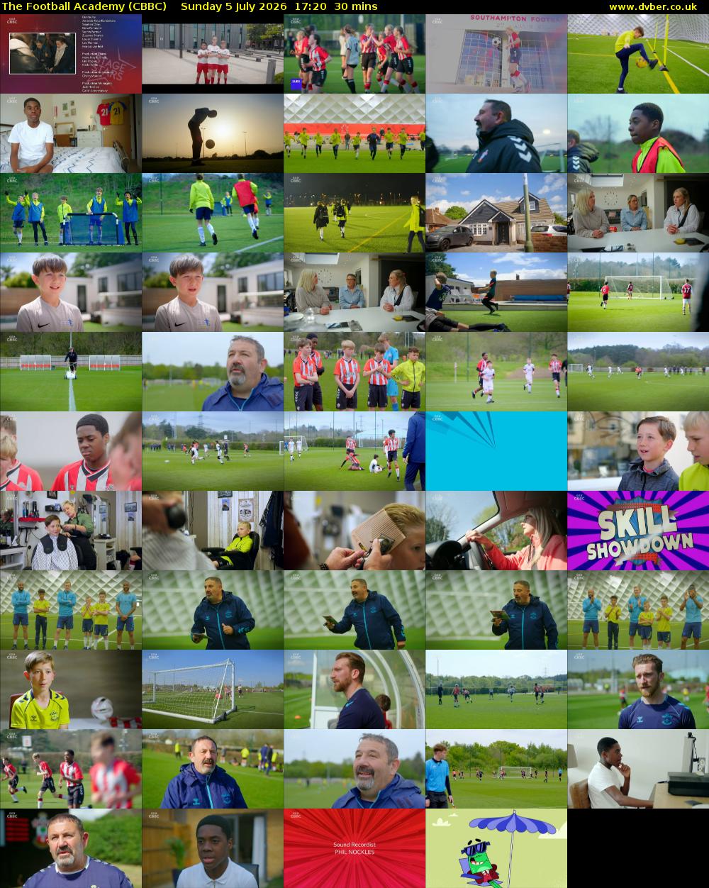 The Football Academy (CBBC) Sunday 5 July 2026 17:20 - 17:50